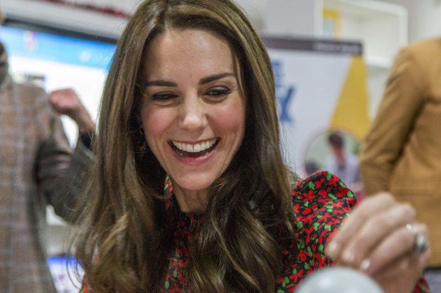 HRH The Duchess of Cambridge joins The Mix volunteers to decorate Baubles, with Christmas messages