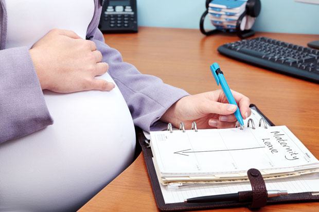 pregnant woman booking leave