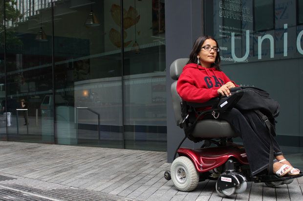 student girl in wheelchair
