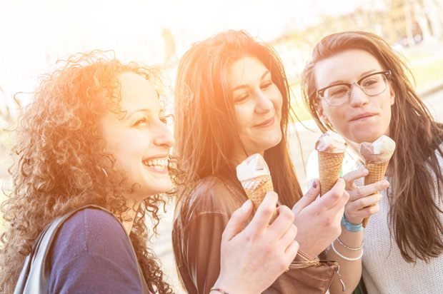friends eating ice-cream