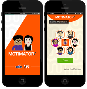 Motimator app screens