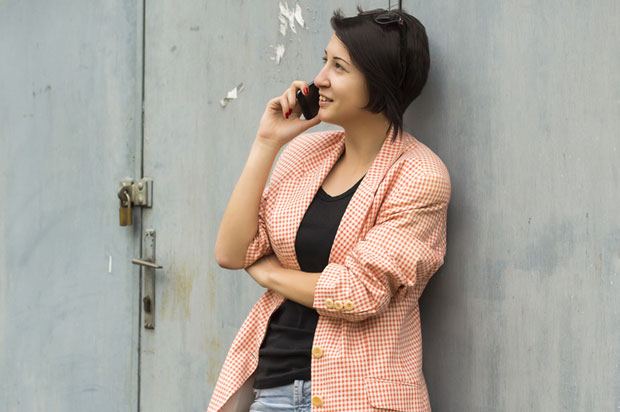 girl on phone