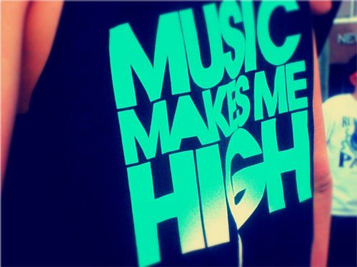 music makes me high t shirt